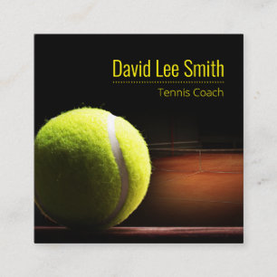 Tennis Coach Square Business Card