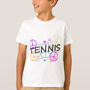 Tennis Coloured Peace Signs T-Shirt