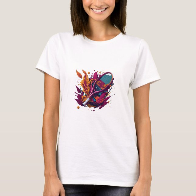 tennis colourful design for tennis lover us open T-Shirt (Front)