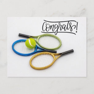 Tennis Congratulations for player Postcard