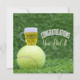 Tennis Congratulations with beer 
