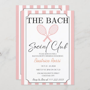 Tennis Country Club Bachelorette Weekend Invitation