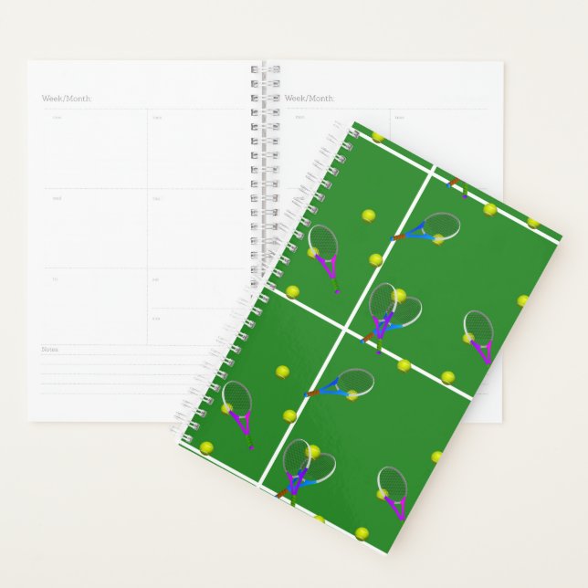 Tennis Court and Tennis Rackets Planner (Display)