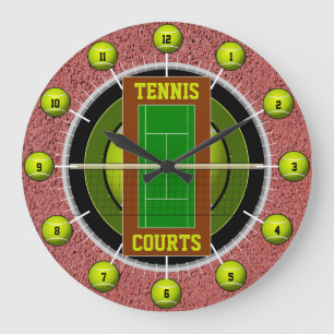 Tennis Court Large Clock