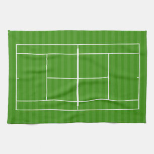 TENNIS COURT LINE MARKING TEA TOWEL