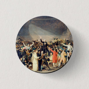 tennis court oath 3 cm round badge