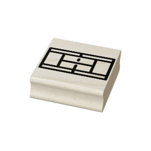 tennis-court rubber stamp