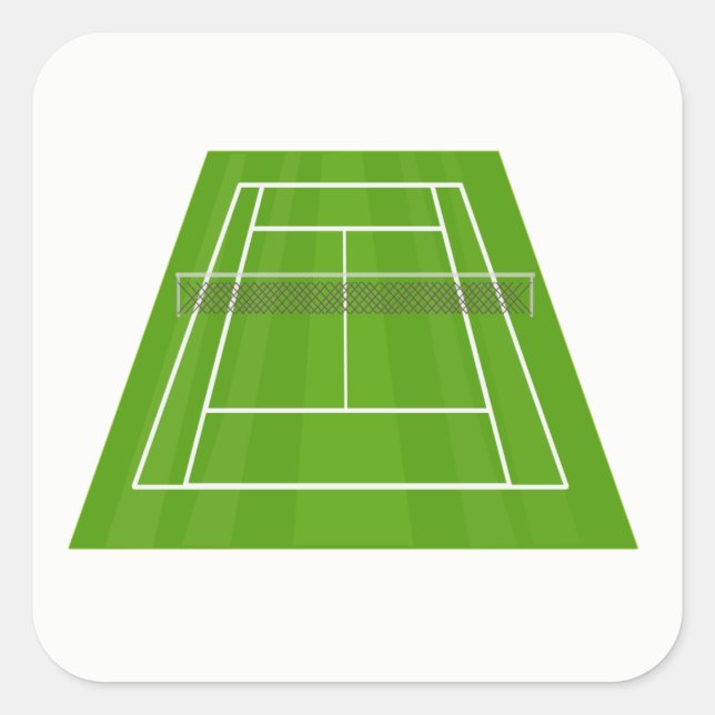 Tennis court square sticker (Front)