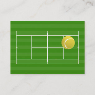 Tennis court & tennis ball business card