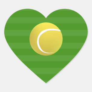 Tennis court & TENNIS ball Heart Sticker