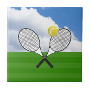 Tennis court & TENNIS RACKETS Ceramic Tile