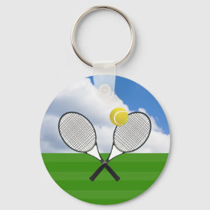 Tennis court & TENNIS RACKETS Key Ring