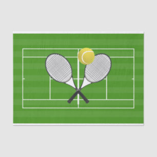 Tennis court & TENNIS RACKETS Tissue Paper