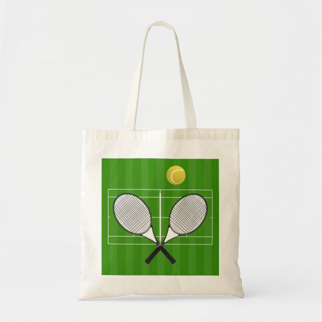 Tennis court & TENNIS RACKETS Tote Bag (Front)