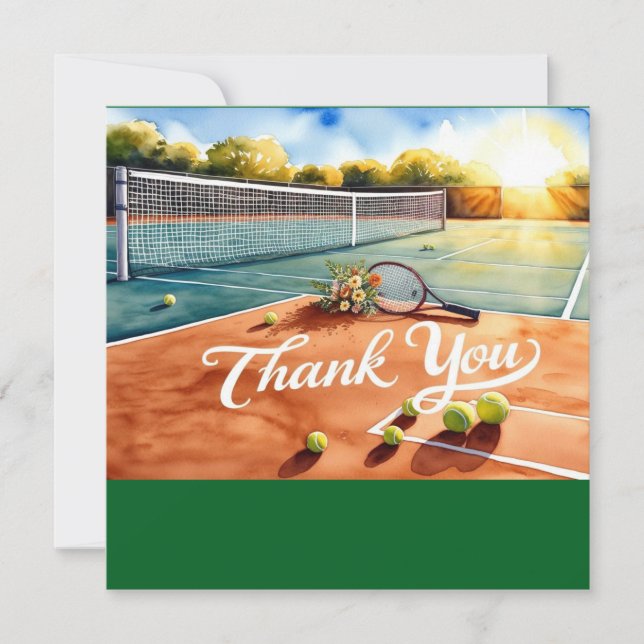 Tennis Court with Thank you court on the court (Front)