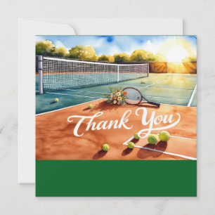 Tennis Court with Thank you court on the court