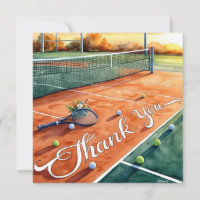Tennis Court with Thank you court on the court