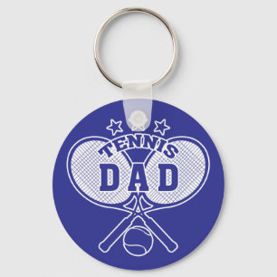 Tennis Dad, Crossed Tennis Rackets Key Ring
