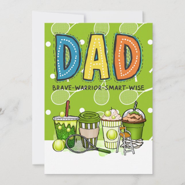 Tennis Dad Father's Day Birthday for Dad Daddy  Holiday Card (Front)