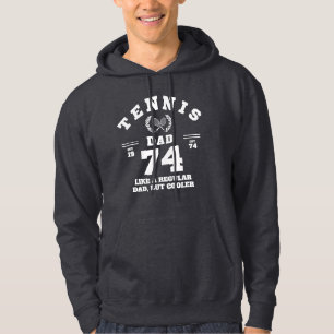 Tennis Dad Funny Sports Established 1974 Hoodie