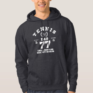 Tennis Dad Funny Sports Established 1977 Hoodie