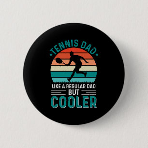 Tennis Dad Retro Sunset 6 Cm Round Badge
