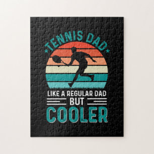 Tennis Dad Retro Sunset Jigsaw Puzzle