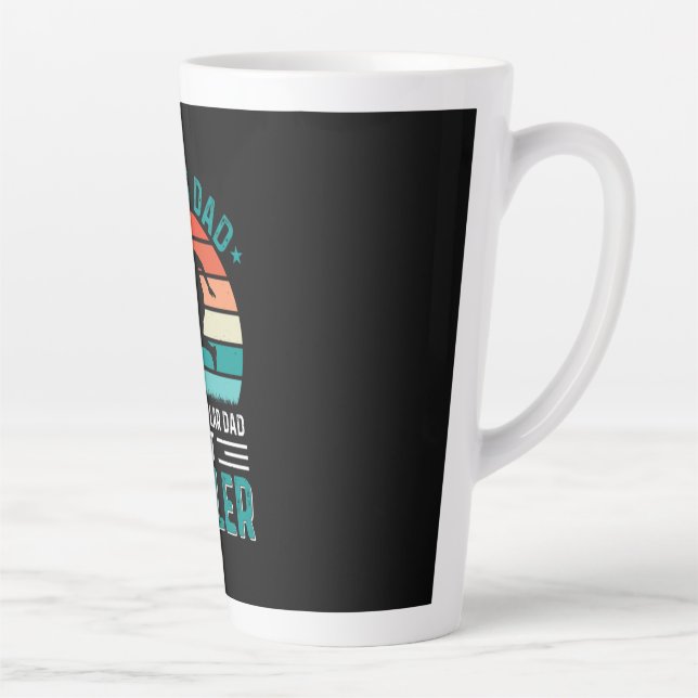 Tennis Dad Retro Sunset Latte Mug (Right)