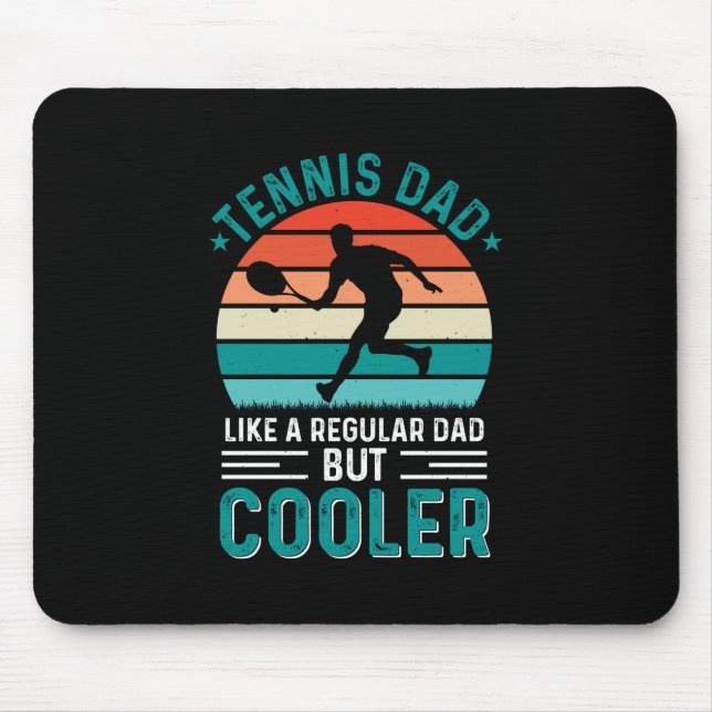 Tennis Dad Retro Sunset Mouse Pad (Front)
