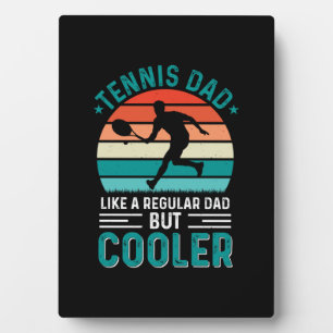 Tennis Dad Retro Sunset Plaque