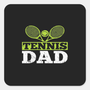 Tennis Dad Tennis Player Tennis Lover Square Sticker