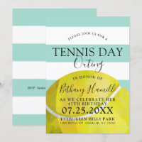 Tennis Day Outing | Tennis Themed Green Invite