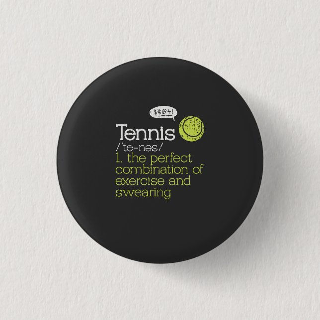 Tennis Definition 3 Cm Round Badge (Front)