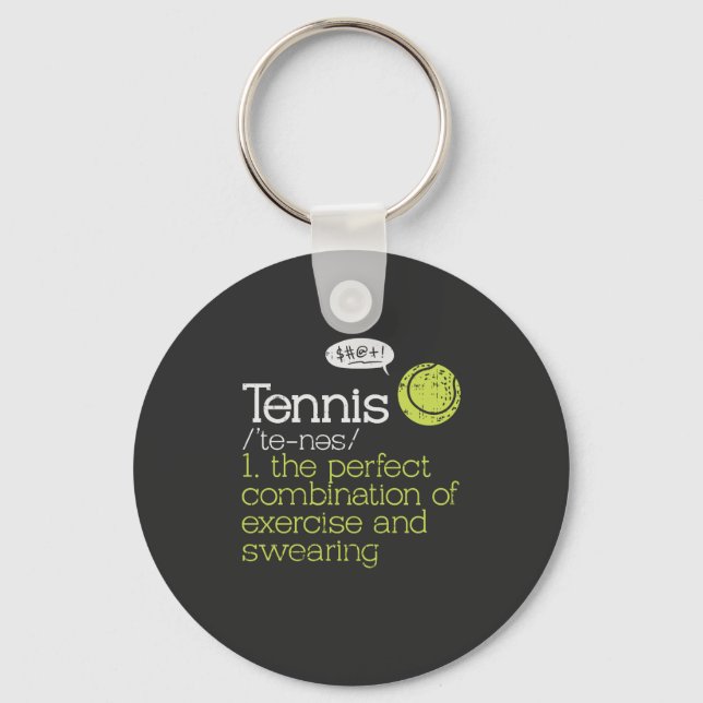 Tennis Definition  Key Ring (Front)