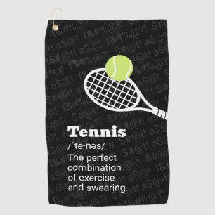 Tennis Definition Swearing Funny Clip-On Towel