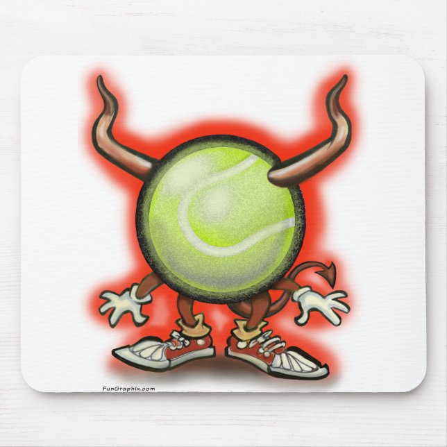 Tennis Demon Mouse Pad (Front)