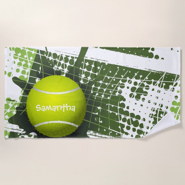 Tennis Design Beach Towel (Front)