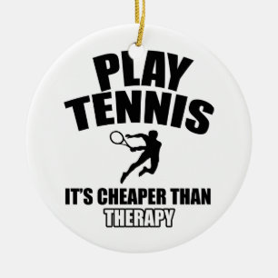 Tennis   design ceramic ornament