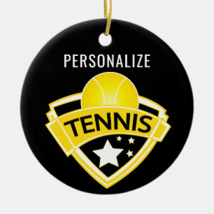 Tennis Design Ceramic Ornament