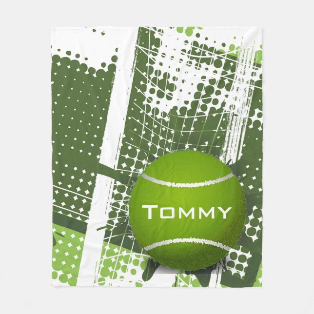 Tennis Design Fleece Blanket (Front)