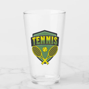 Tennis design for tennis lovers glass