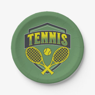 Tennis design for tennis lovers paper plate