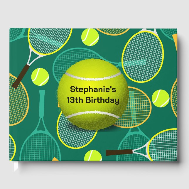 Tennis Design Guest Book (Front)