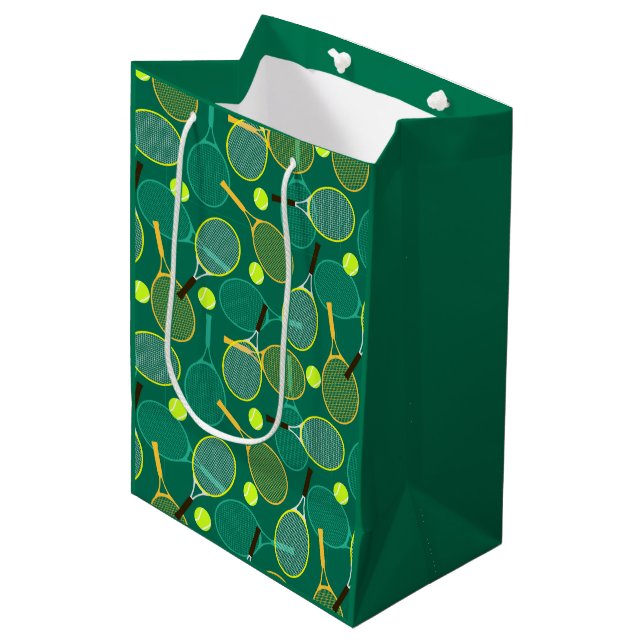 Tennis Design  Medium Gift Bag (Front Angled)