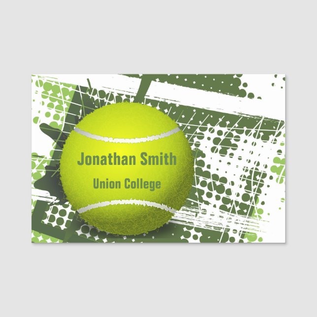 Tennis Design Name Tag (Front)