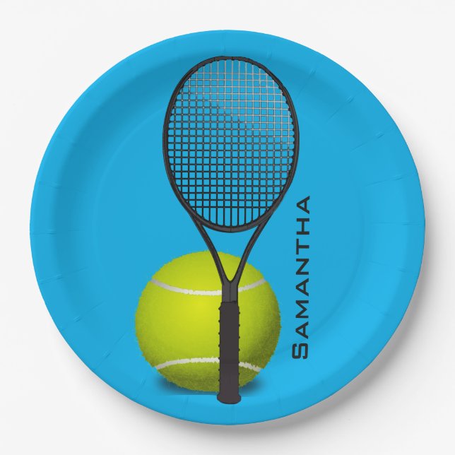 Tennis Design Paper Party Plate (Front)