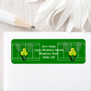 Tennis Design Return Address Label