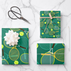 Tennis Design  Wrapping Paper Sheet