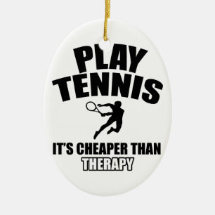 Tennis designs ceramic tree decoration
