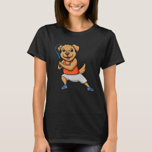 Tennis Dog Sport Racket Game Single Doubles Puppy T-Shirt